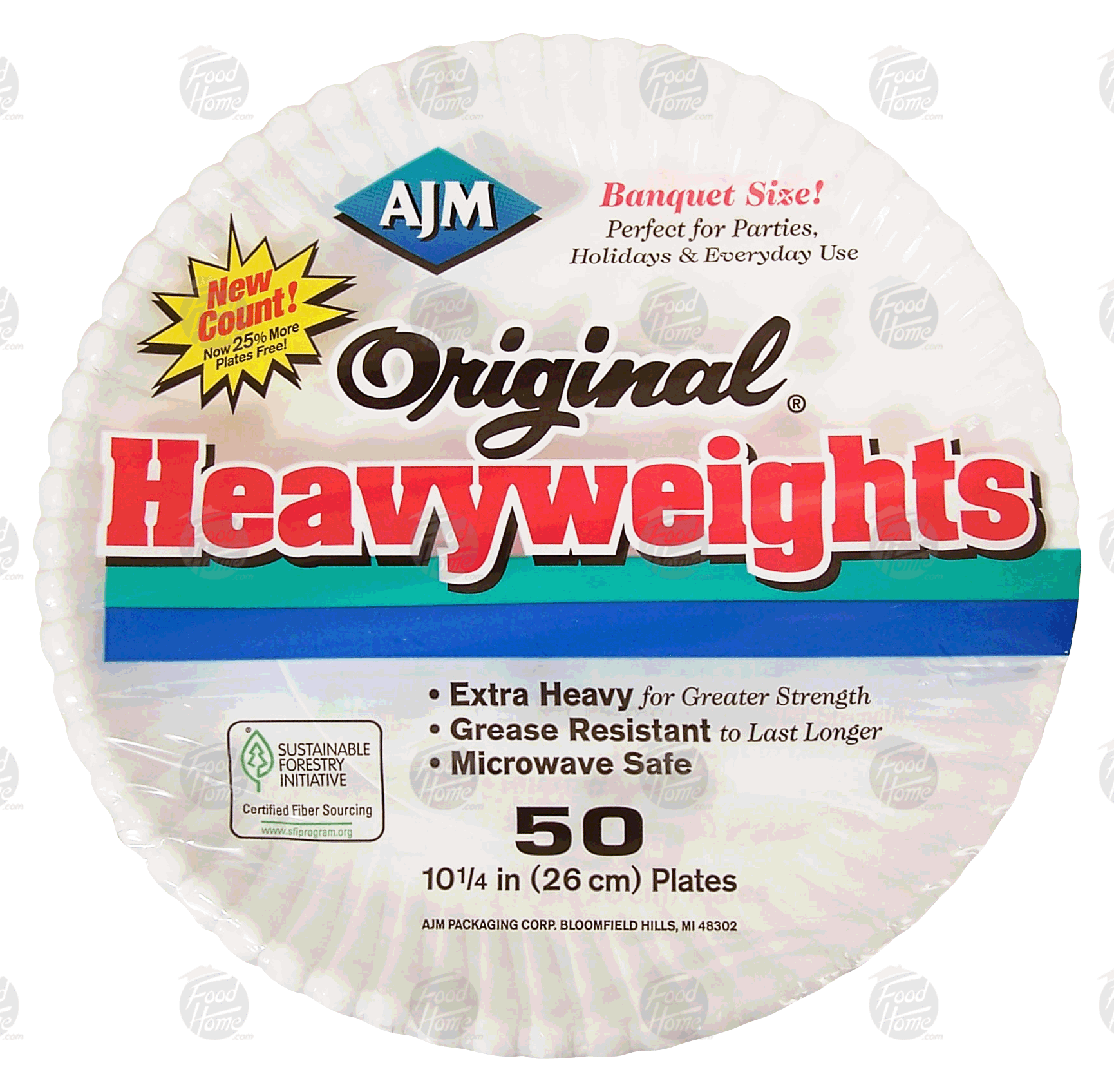 Heavyweights  original heavyweights 9-inch paper plates, extra heavy, grease resistant, microwave safe Full-Size Picture